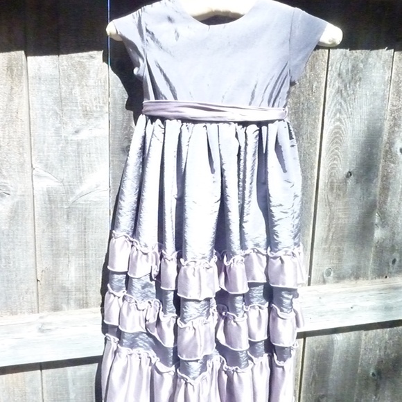Eden's Bouquet Silk 4T Dress in Lavender - Picture 2 of 7